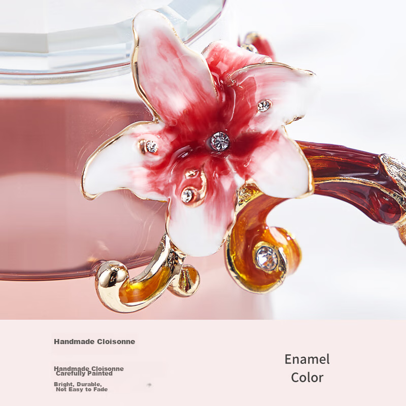 Nuoshiman Women's Day Gift Mug with Lid And Spoon, Heat-Resistant Glass Cup, Hig...