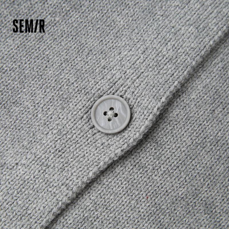 Semir Knitted Cardigan for Women, Short Style, Round Neck, Regular Shoulder, Sli...