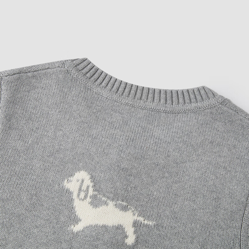 Semir Knitted Cardigan for Women, Short Style, Round Neck, Regular Shoulder, Sli...