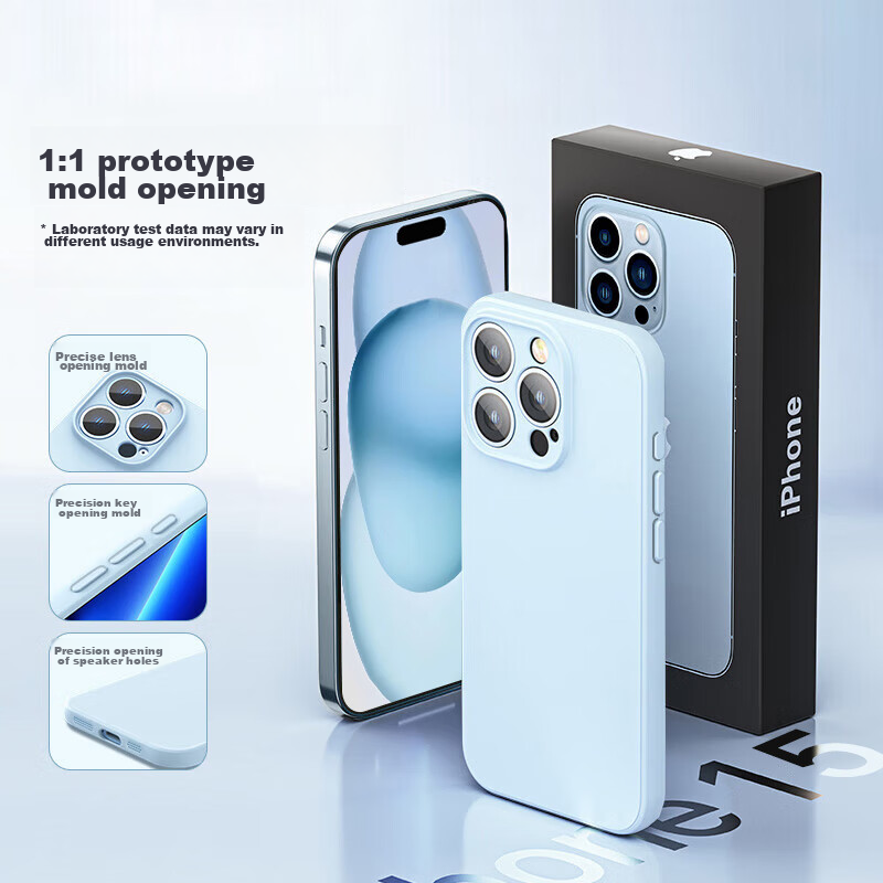 PISEN IPhone 15 Pro Case, Flexible Liquid Silicone Full Protection Anti-Drop Ant...