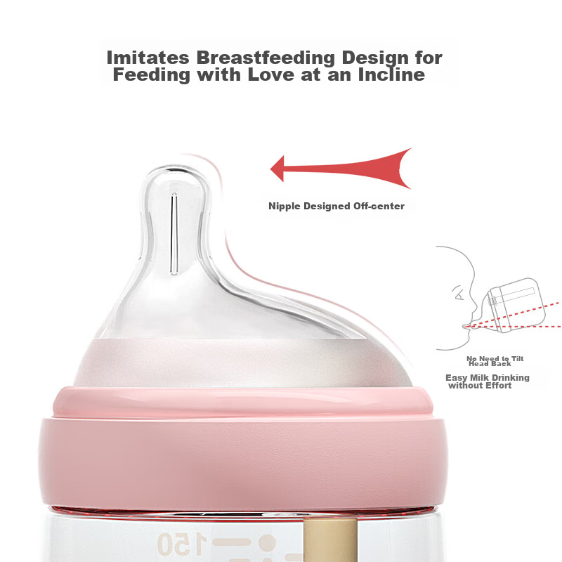 Oubeni Newborn Baby Glass Bottle, Maternal And Infant Supplies, for Newborns 0 t...