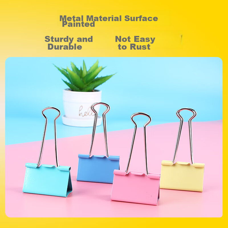 Comix Colored Binder Clips/bill Clips (32mm 6 Pieces, 25mm 12 Pieces, 19mm 24 Pi...