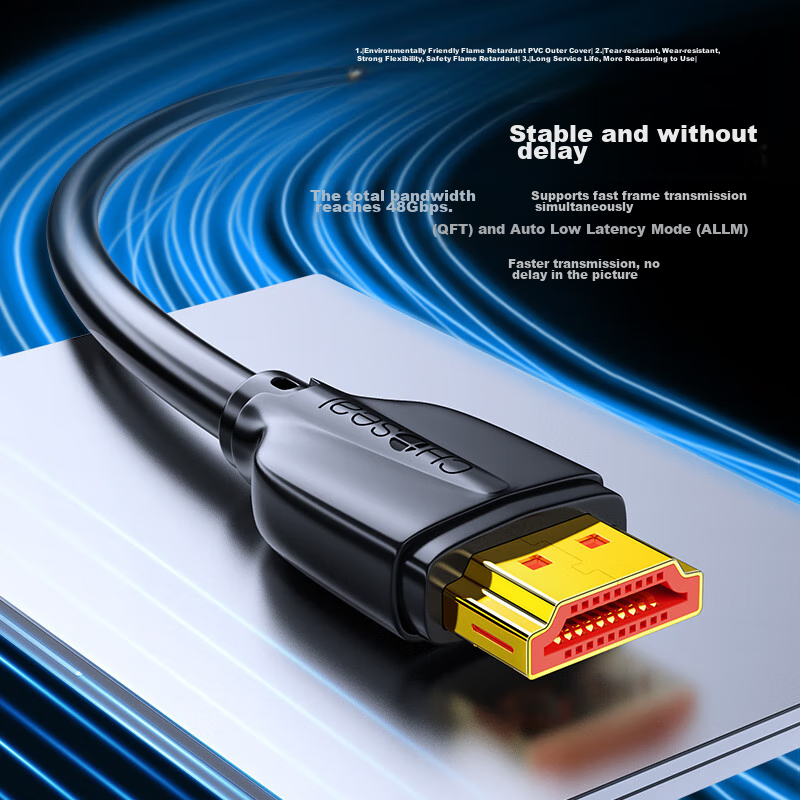 Akihabara (CHOSEAL) HDMI Cable 2.1 Version, 8K60Hz High-Definition Cable, 4K120H...