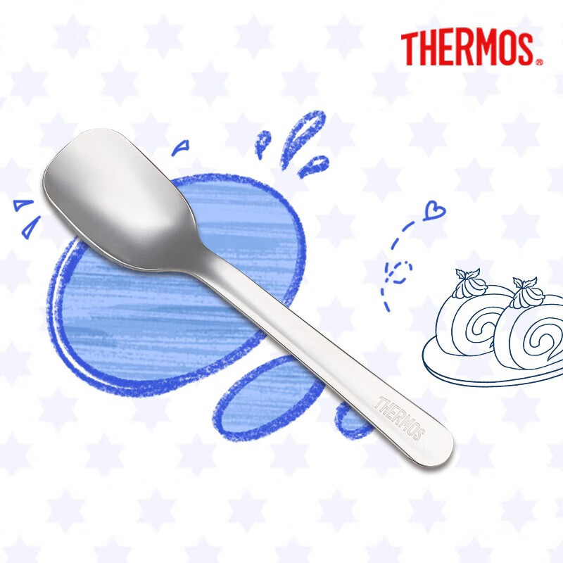 THERMOS Children's Tableware, 316L Stainless Steel Chopsticks And Spoon with Por...