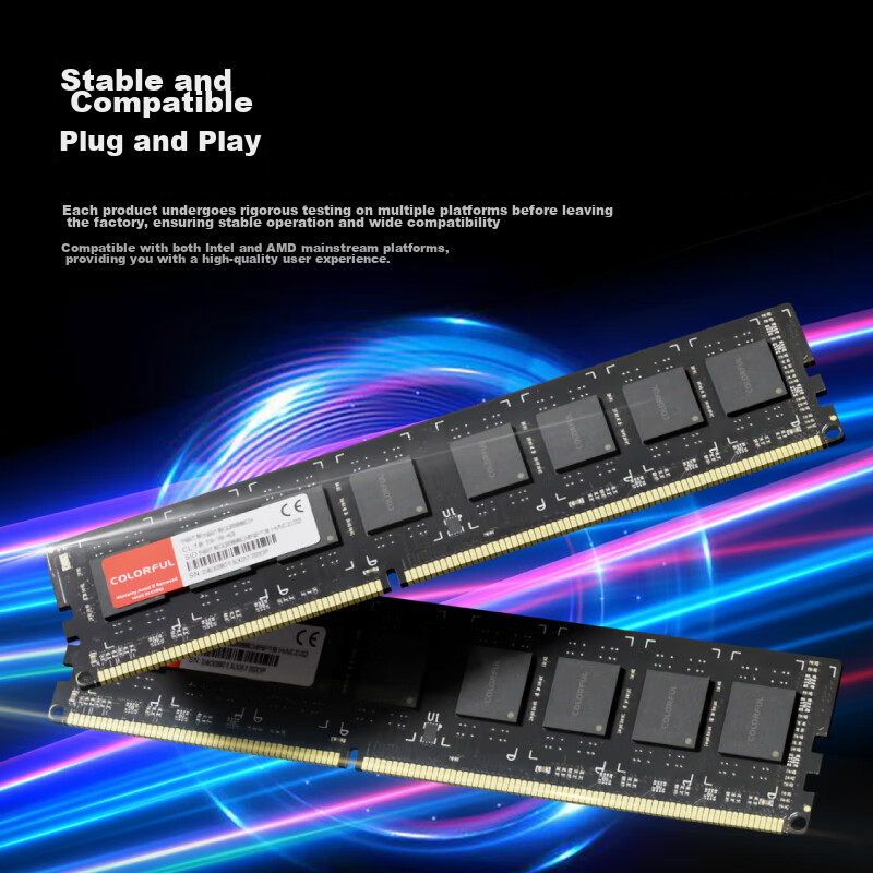 Colorful 4GB DDR3 1600 Desktop Memory, Puli Series, 1.35V Low Voltage