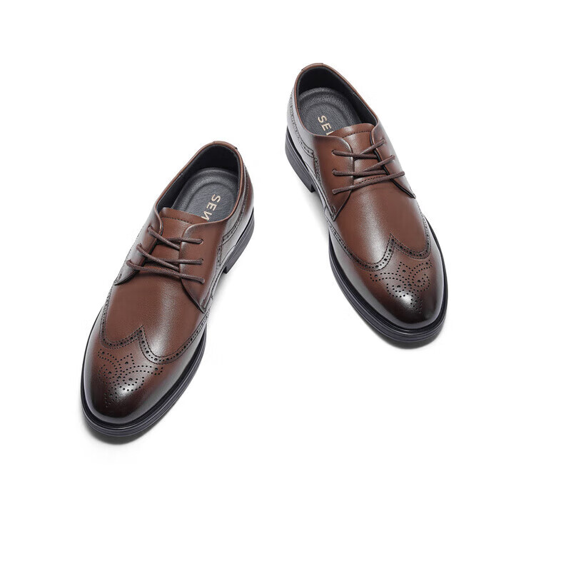 SENDA Men's Business Brogue Oxfords ZYC02CM4 Brown Brogue 40