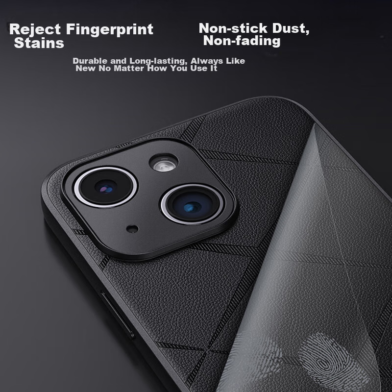 NEYAA IPhone 15 Case, Luxury High-End Genuine Leather Camera Protection Cover, U...