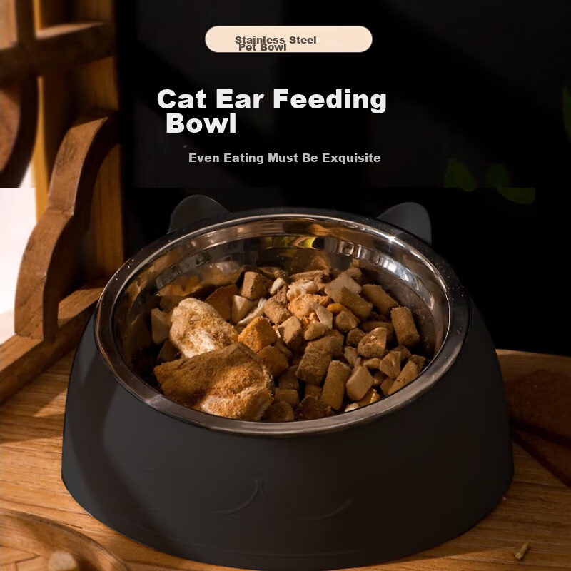 Pilot Pet Stainless Steel Dog Bowl, Cat Bowl, Inclined Neck Protection, Anti-Spi...