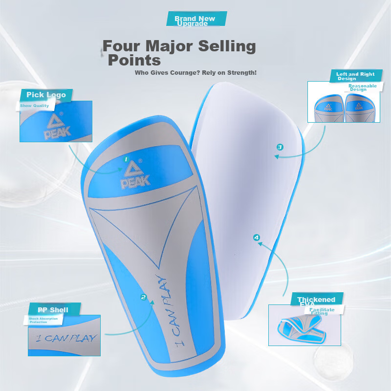 PEAK Adult And Children's Soccer Shin Guards, Ankle Protectors, Training And Com...