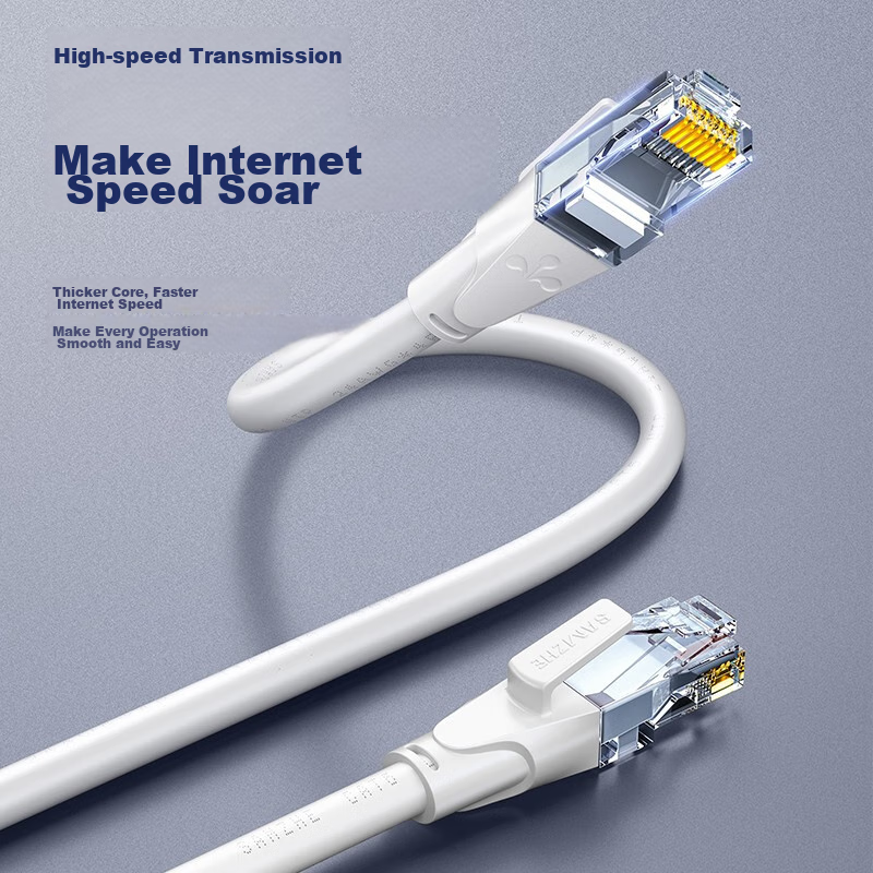 SAMZHE CAT6 Gigabit Ethernet Cable, 8-Core Twisted Pair, for Engineering, Home,...