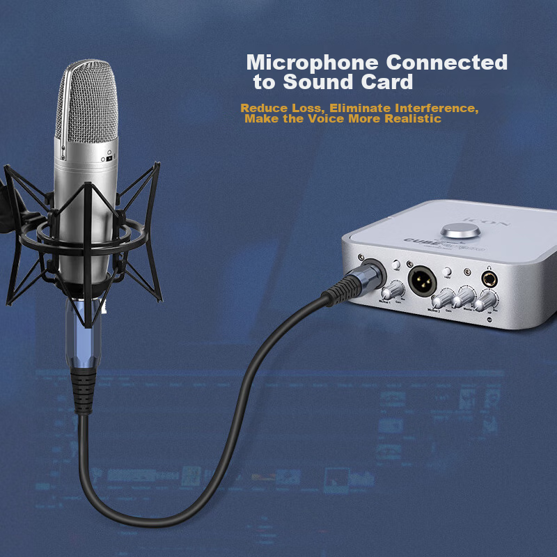 Akihabara (CHOSEAL) XLR Male to Female Audio Cable, Karaoke Live Streaming Micro...