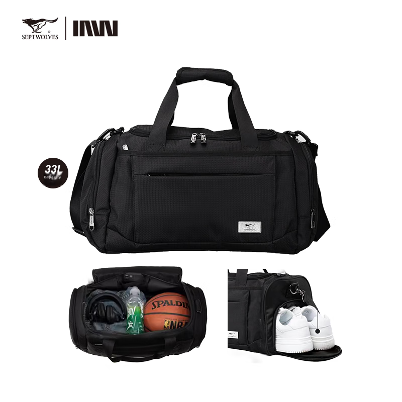 SEPTWOLVES Travel Bag, Large Capacity Sports Fitness Bag, Luggage Bag for Men An...