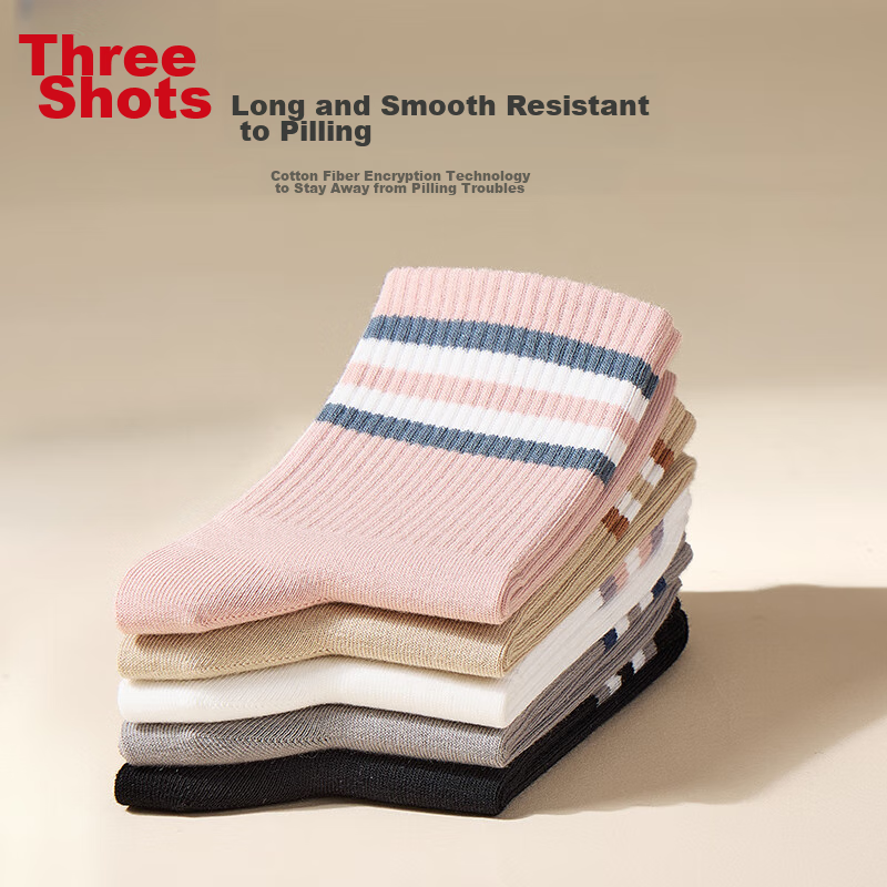 Sanqiang [Yinxiang Series] Women's Socks, 100% Pure Cotton, Printed Versatile Mi...