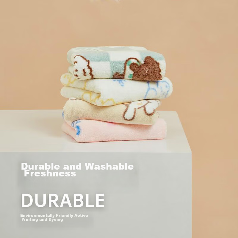 Sanli A-Class Children's Towels, 4 Pack, Cute Cartoon Face Towels for Kids, Soft...