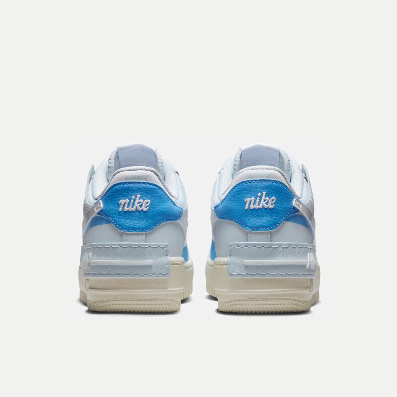 NIKE Women's Air Force 1 Sneakers with Cushioning Board DZ1847-400 Blue White Si...