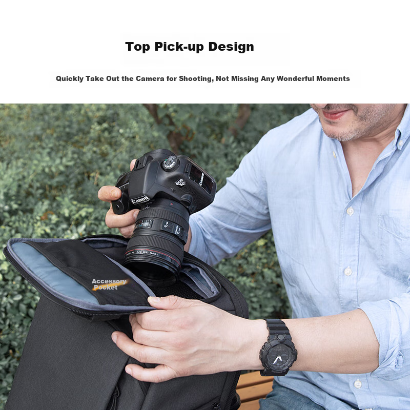 PULUWEI Camera Backpack Dual Shoulder Bag for Photography Mirrorless Camera Cano...