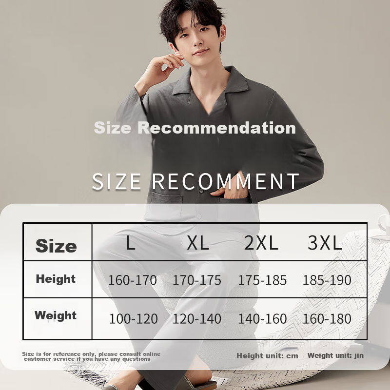 Ordifen [5A Antibacterial 100% Cotton] Men's Pajamas, Pure Cotton Cardigan, Long...