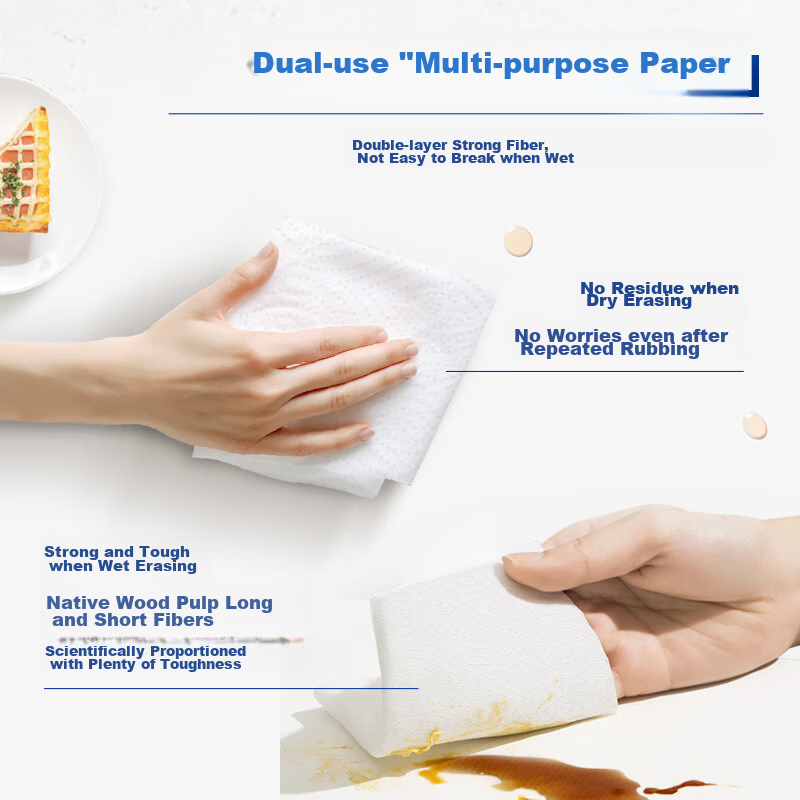 Qingfeng Kitchen Paper Towels, 2-Ply, 200 Sheets*per Pack, Hanging Dispenser, Di...