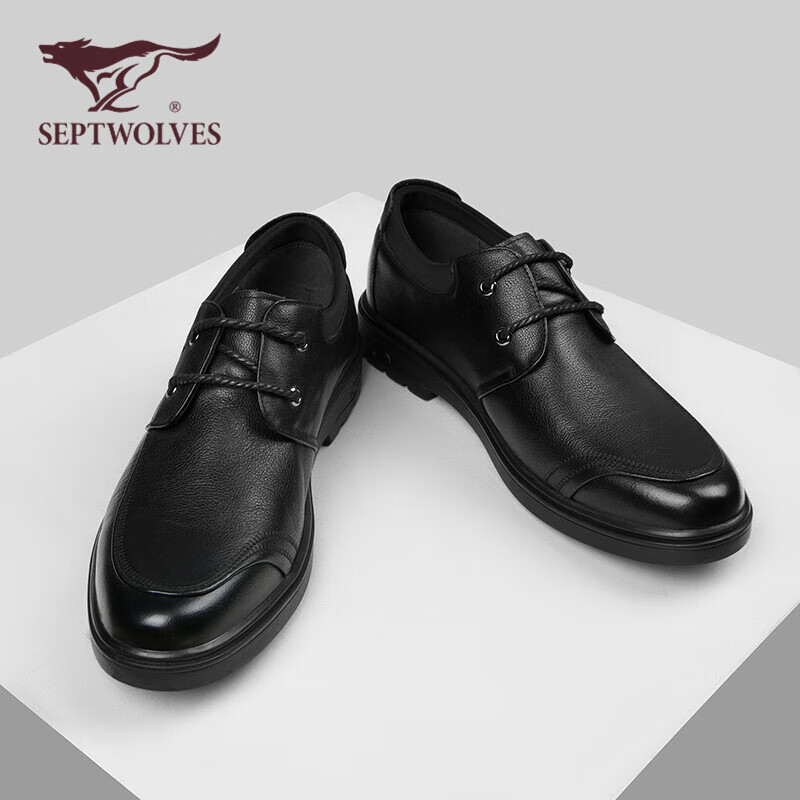 SEPTWOLVES Leather Shoes for Men, Versatile Men's Shoes, Comfortable Formal Shoe...