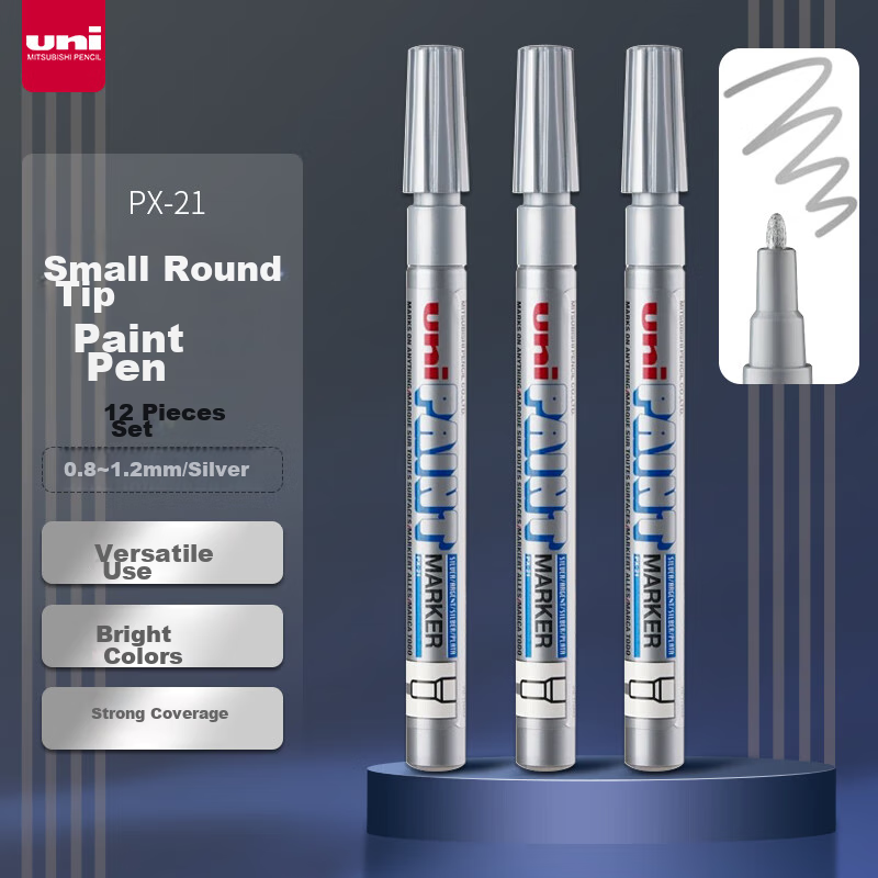 Mitsubishi (Uni) PX-21 Small Letter Paint Pen, 0.8-1.2mm Industrial Marker Pen,...