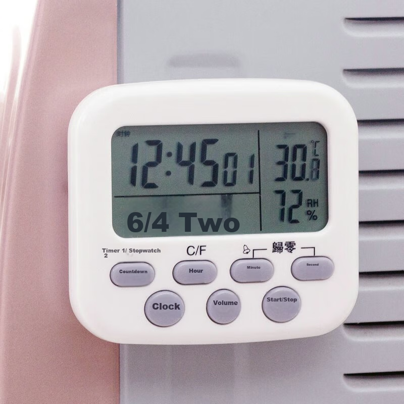 Quanshi Dual-Screen Kitchen Timer, Refrigerator Humidity Meter, Temperature Mete...