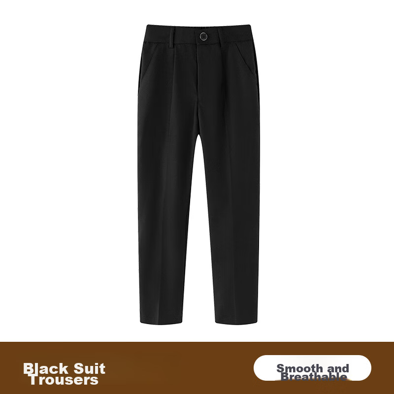 Yinuofang Children's Dress Pants Black Formal Trousers Suit Pants： Classic Blac...