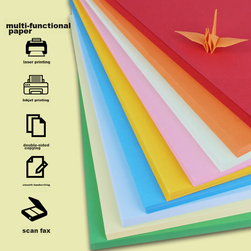 Youbili A4 Colored Copy Paper Printing Paper DIY Origami Paper, 120g Colored Pap...
