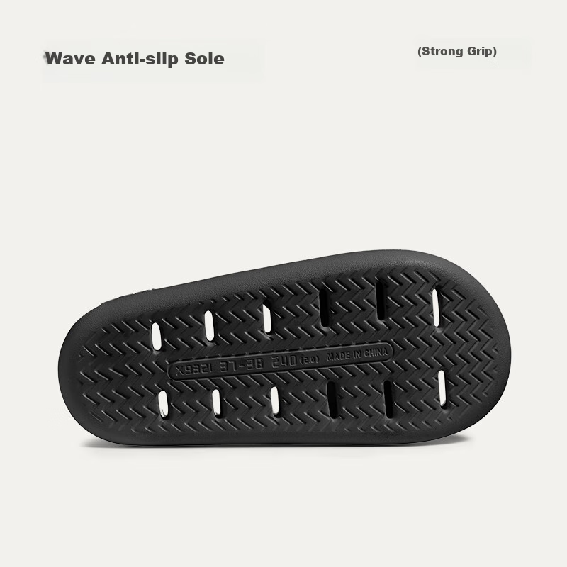 Puxi Ripple Cool Slippers Bathroom Anti-Slip Slippers Women Home Indoor Shower Q...