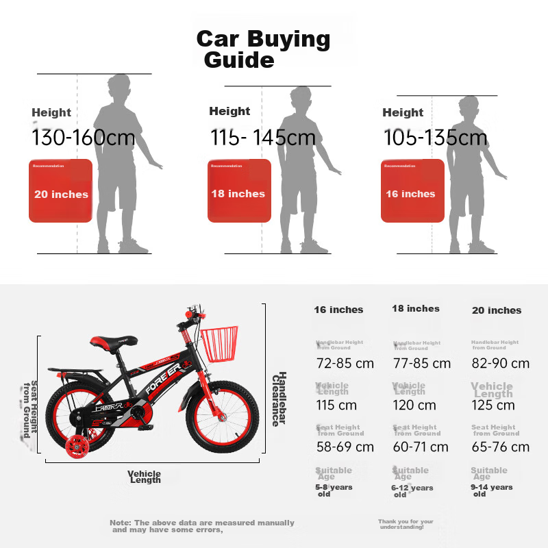 FOREVER Children's Bicycle for Boys And Girls Aged 6-10 with Dual Training Wheel...