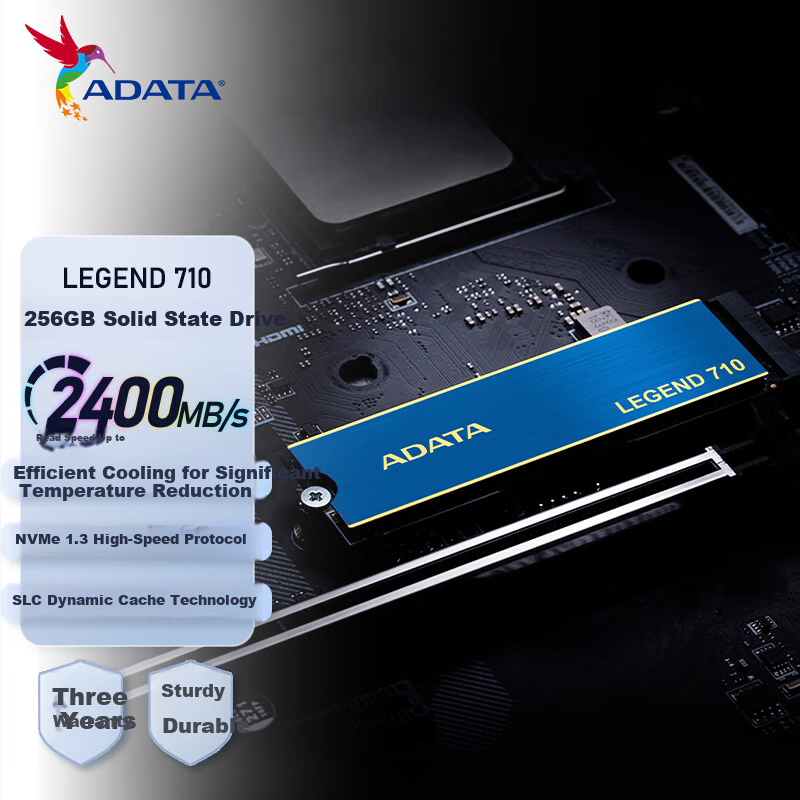 ADATA 256GB SSD Solid State Drive M.2 Interface (NVMe Protocol PCIe 3.0 x4) AI C...