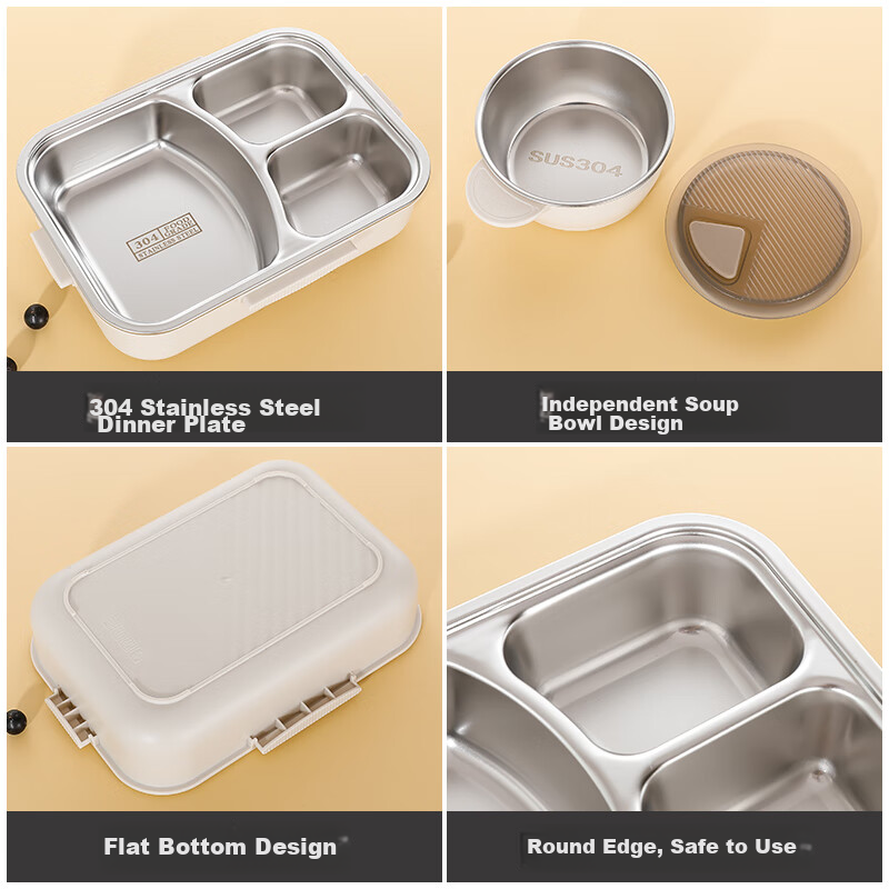 Yutai 304 Stainless Steel Insulated Cartoon Lunch Box, Bento Box for Children, S...