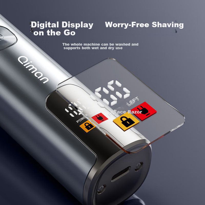 Qiman Electric Shaver Reciprocating Shaver German Imported Three-Blade Full Body...