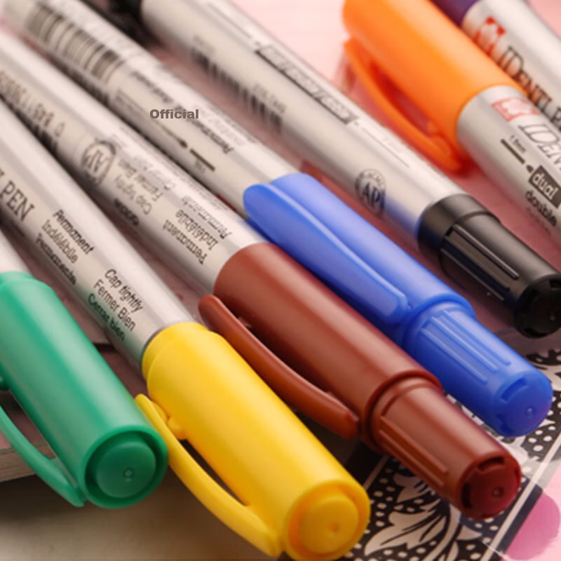 Sakura Double-Ended Marker Pen, Signature Pen, Marker Pen, Oil-Based Outline Pen...