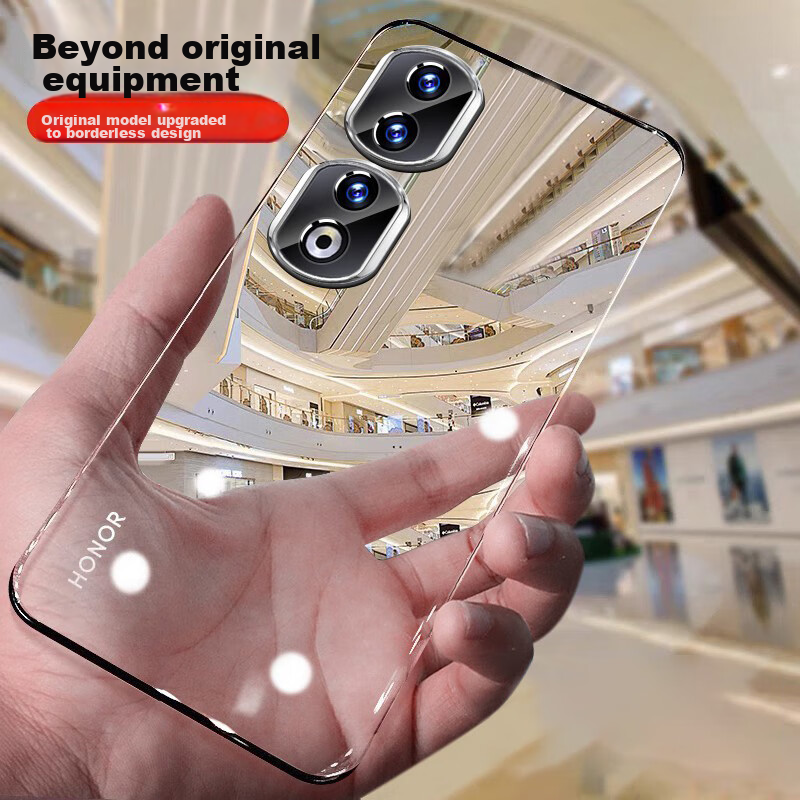 Zhiweishi [Never Yellowing] Transparent Borderless Phone Case for Honor 90 Pro,...