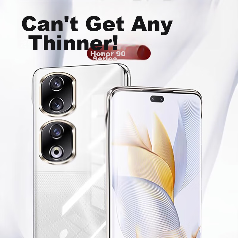 Zhiweishi [Never Yellowing] Transparent Borderless Phone Case for Honor 90 Pro,...