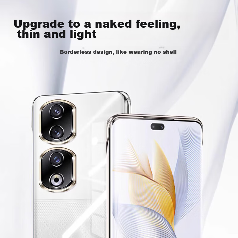 Zhiweishi [Never Yellowing] Transparent Borderless Phone Case for Honor 90 Pro,...