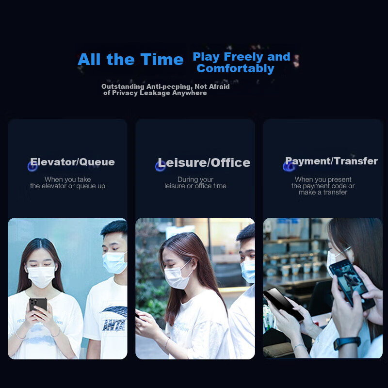 PISEN Privacy Tempered Glass Screen Protector for iPhone 16/15, Anti-Spy Anti-Sh...