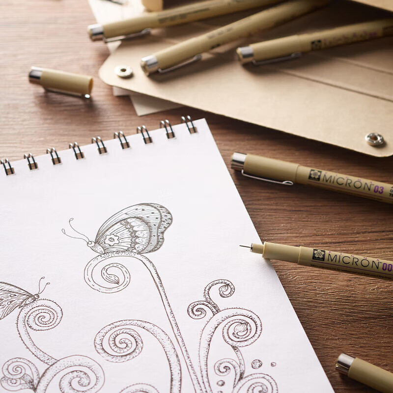 Sakura Pigma Micron Pen, 04 Black, 0.40mm, Imported from Japan, Waterproof Drawi...