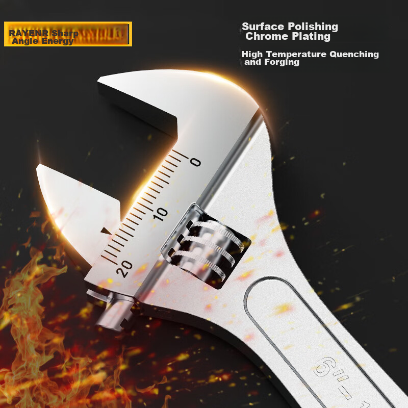 Ruineng Adjustable Wrench, 12-Inch Adjustable Spanner Tool, Multifunctional Smoo...