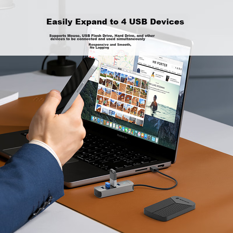 Yuda Master USB3.0 Hub Expansion Dock, High-Speed 4-Port Hub, Laptop Multi-Port...