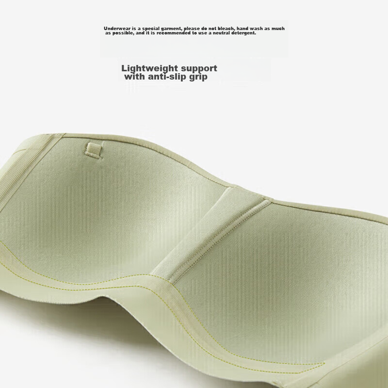 Youkeshu Women's Strapless Thin Bra, Push-Up for Small Breasts, Anti-Slip, Bande...