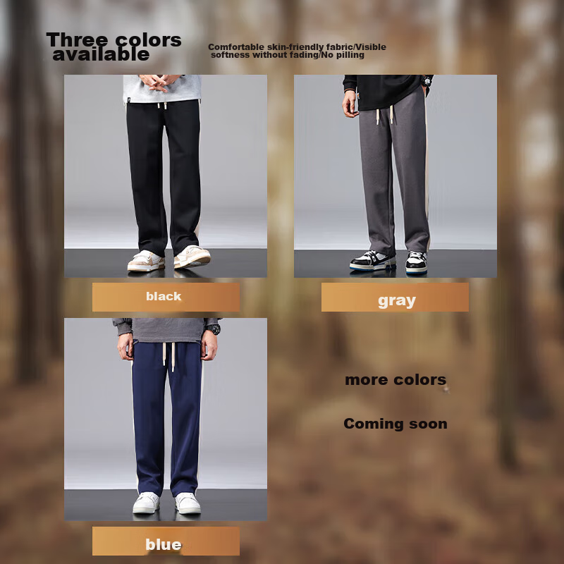 JEANSWEST Casual Pants for Men, Autumn And Winter Loose-Fit Versatile Trousers,...