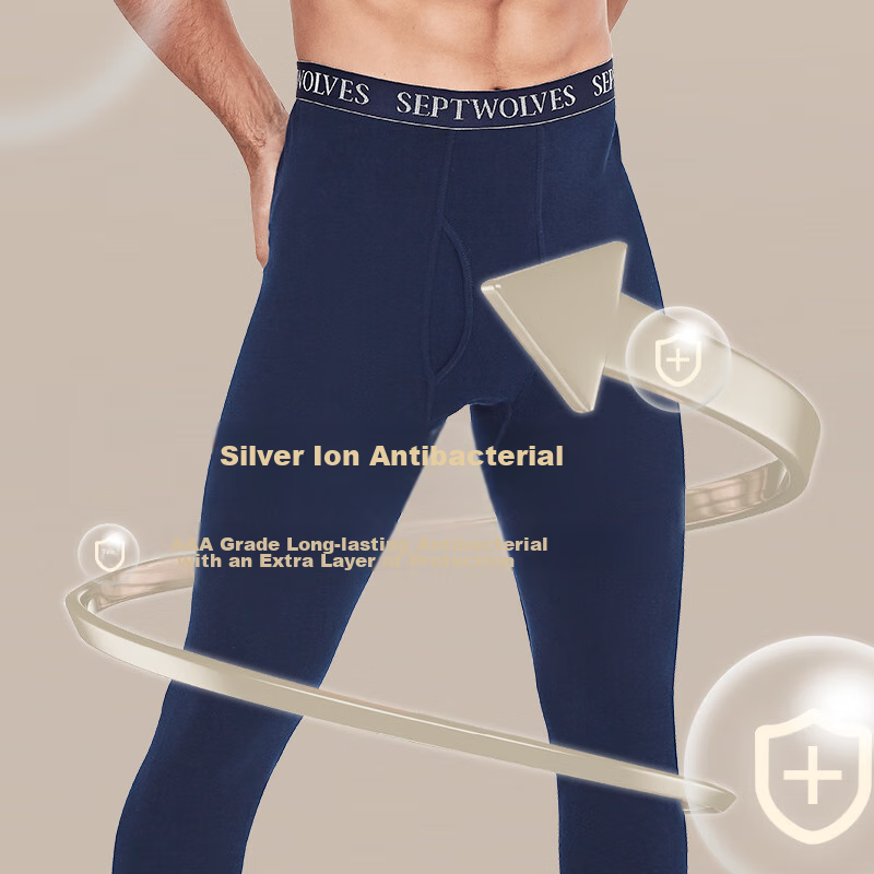 SEPTWOLVES [Wide Rib High Elasticity] Pure Cotton Autumn Pants for Men, Autumn A...