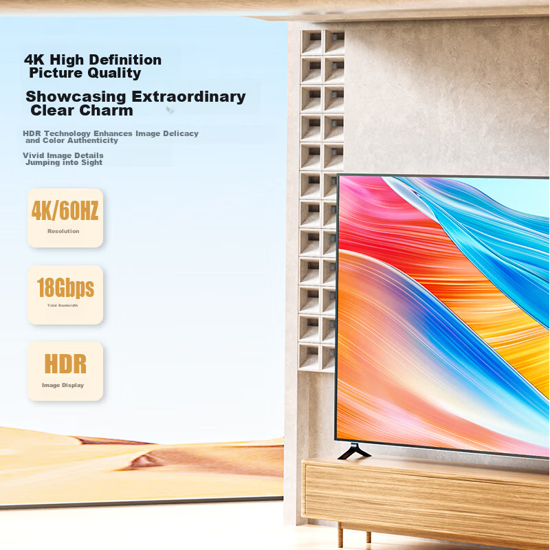 HDMI Cable Version 2.0, 4K Ultra HD, 0.5 Meters, 3D Video Cable, Professional Gr...