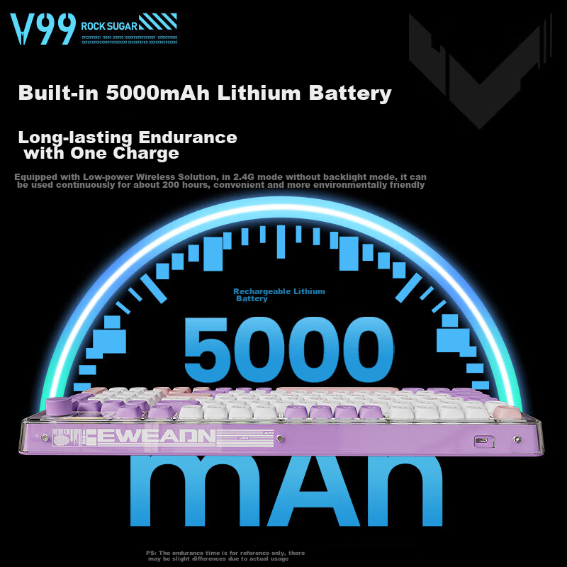 EWEADN V99 Wireless Bluetooth Tri-Mode Custom Mechanical Keyboard Set, High-End...