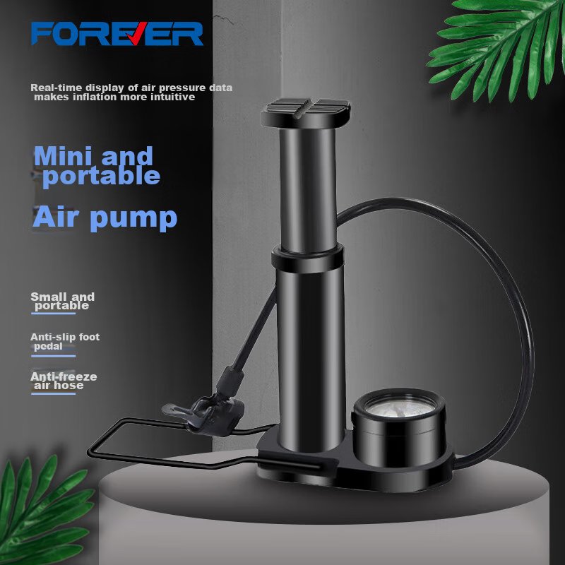 FOREVER Foot-Operated High-Pressure Portable Pump for Basketball, Bicycle, Elect...