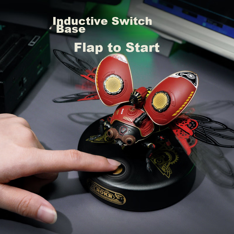 ROKR Reconnaissance Beetle, Mechanical Building Block Toy, Puzzle, DIY Handmade...