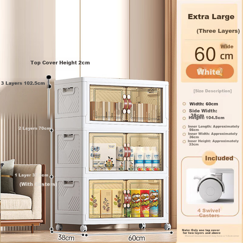 Yojia Good Product Foldable Children's Wardrobe Snack Storage Cabinet Kitchen Li...