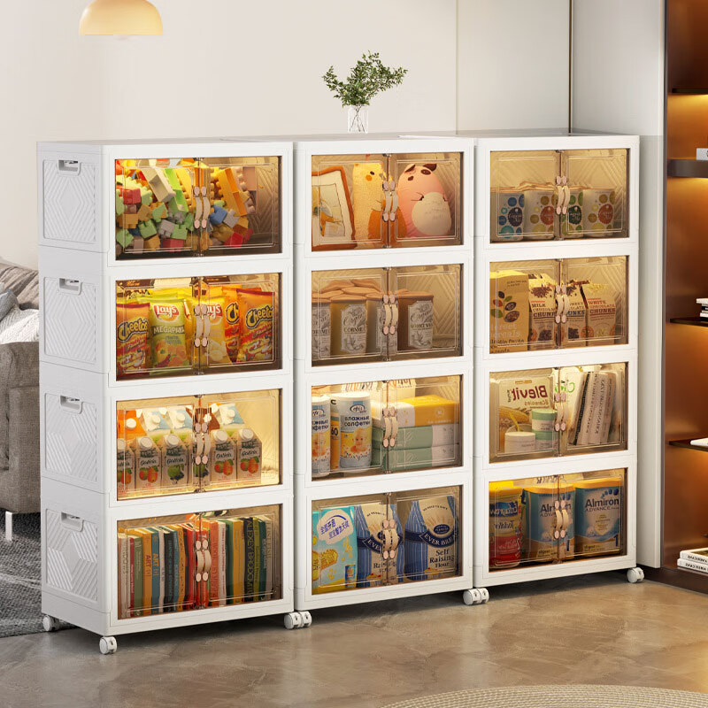 Yojia Good Product Foldable Children's Wardrobe Snack Storage Cabinet Kitchen Li...