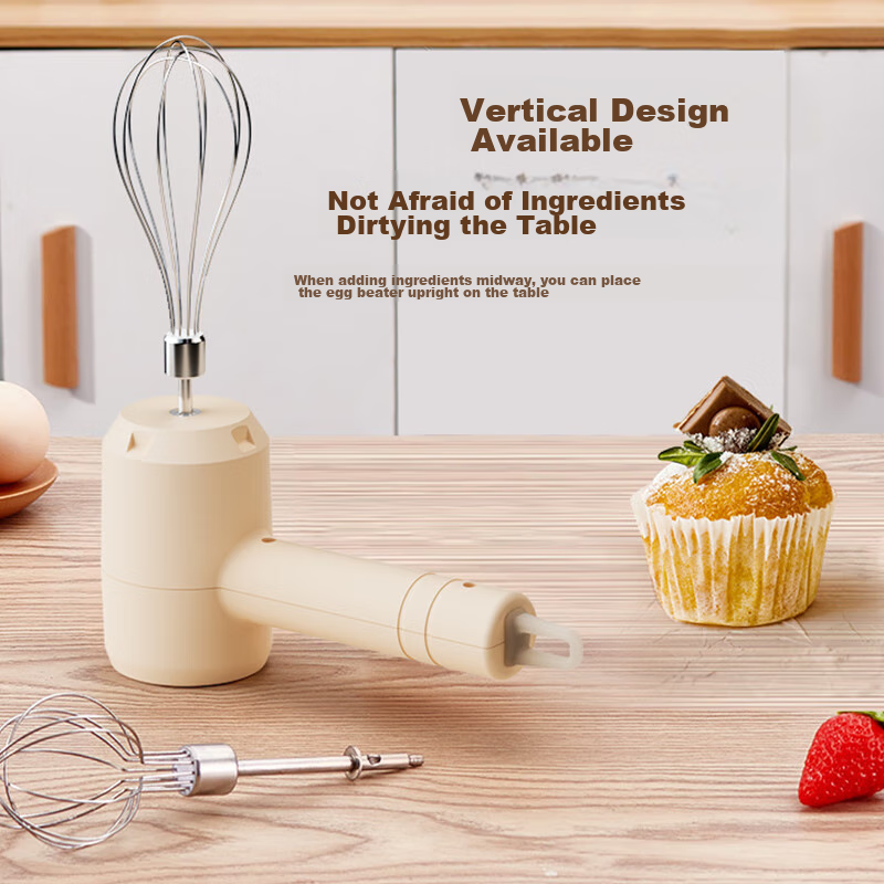 CHIGO Handheld Electric Egg Beater, Wireless Mini Cream Whipper, Home Use Mixer,...